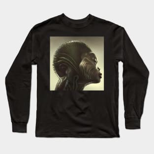 Cosmic Queen: Afrofuturistic Art T-Shirt Long Sleeve T-Shirt